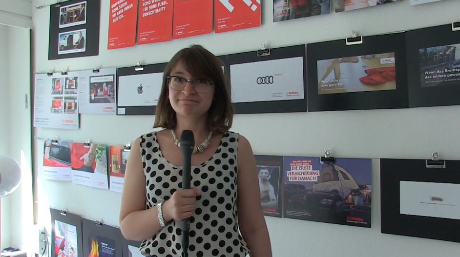 Emilie Oltramare (Print) liebt die Werbung, da kein Tag gleich verläuft