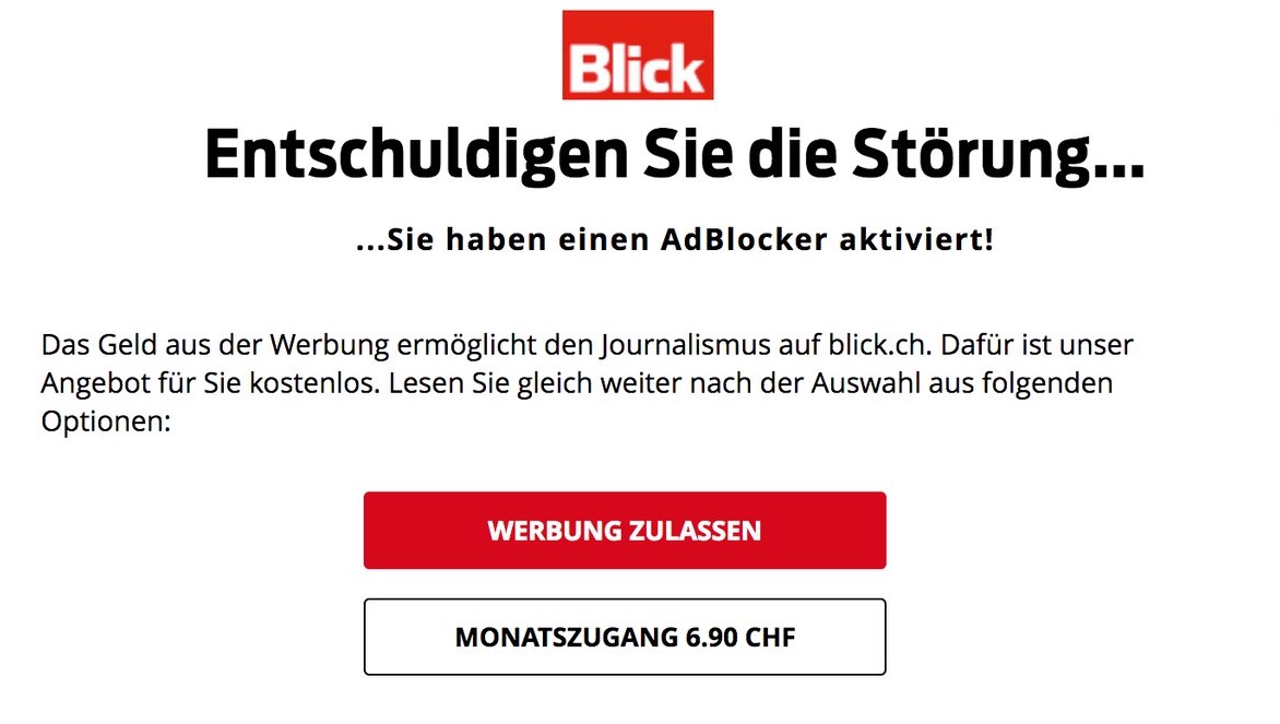 Kein Adblocker Trotzdem Meldung