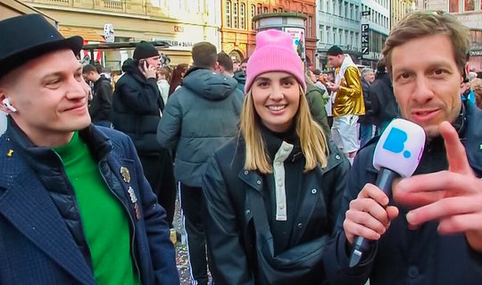Live vom «Märtplatz»: Über 1,1 Millionen Zuschauer zählte der Regionalsender an den drei Fasnachtstagen... (Bild: zVg)