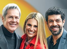 Moderatoren: Hunziker, Baglioni (l.), Favino
