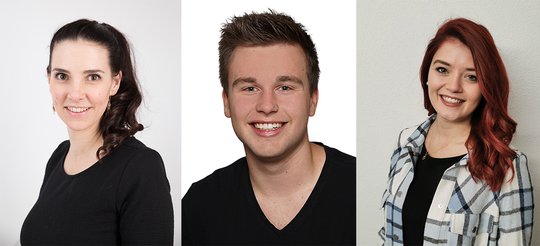 Eliane Stocker, Tristan Scherer und Vanessa Landert (v.l.) sind alle drei im Aargau aufgewachsen...                (Bild: zVg.)
