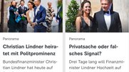 Interessenkonflikte zwischen Medien und Politik? Finanzminister Christian Lindner heiratet Franca Lehfeldt, Politik-Chefreporterin der «Welt»...        (Bilder © ZDF, Screenshot)