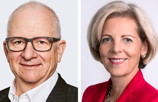 Der scheidende NZZ-Verwaltungspräsident Etienne Jornod und seine designierte Nachfolgerin Isabelle Welton…         (Bild: zVg)