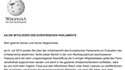 Offener Brief von Wikipedia an die EU