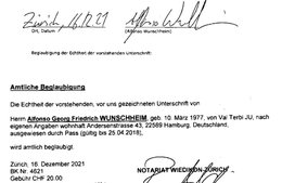 Wahlannahmeerklärung vom 16.12.2021