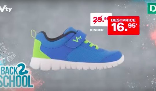 «Sneaker für den Schulweg»: Dosenbach topt die ultrakurzen Spots von bis zu maximal 6 Sekunden. (Bild Screenshot Youtube)