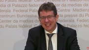 Kurze Departementsverteilung: Der neu gewählte Bundesrat Albert Rösti übernimmt das Departement für Umwelt, Verkehr, Energie und Kommunikation...       (Screenshot: Medienkonferenz)