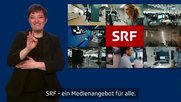Die SRG-Sender sollen vorwärtsmachen mit Untertitelung und Gebärdensprache, findet die Fernmeldekommission... (Bild: © SRF)