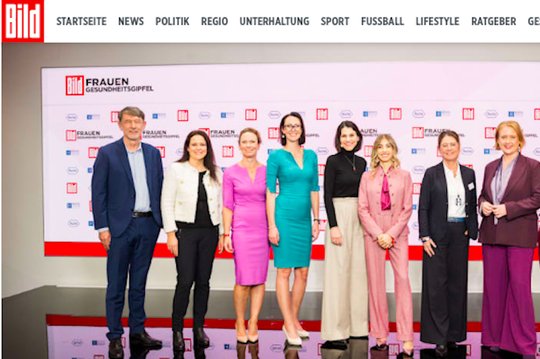 Am «Frauengesundheitsgipfel» sprach auch die grüne Noch-Familienministerin Lisa Paus (ganz rechts)... (Bild: Screenshot bild.de)