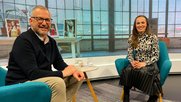  TV-Comeback: Ex-Tennisass Martina Hingis zu Gast bei dem einstigen SRF-Frontmann Patrick Rohr. (Bild © MySports)