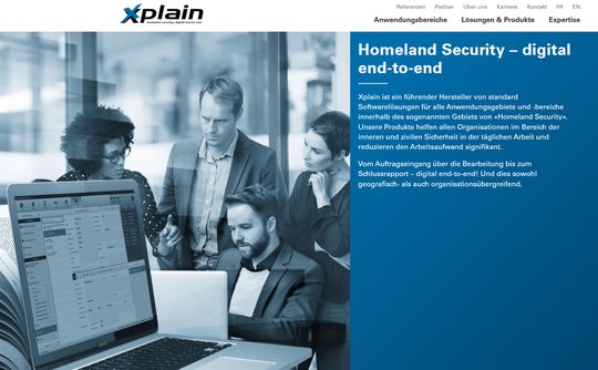 Zum Kundenkreis von Xplain gehören zahlreiche Bundes- und Kantonsbehörden, darunter die Armee und der Zoll...             (Screenshot Webseite Xplain)