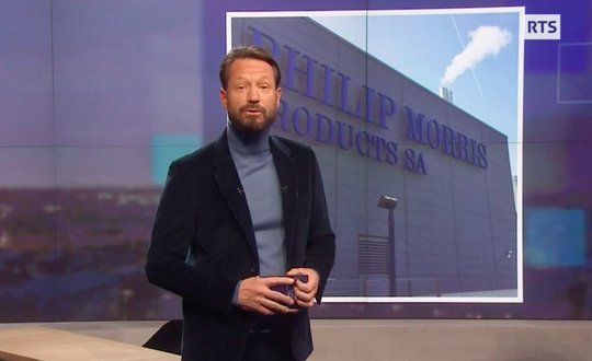 Philip Morris wollte einen Abschnitt eines Interviews rausschneiden lassen, RTS übertönte ihn lediglich mit einem Piepton. (Bild Screenshot RTS)