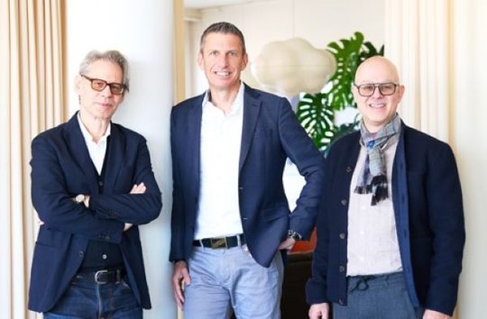 Die neue Geschäftsleitung von Hilda: Eric Hasler, Daniel Bärlocher, Michael Kahn… (v.l., Bild: zVg.)