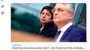 «Das ist kein Interview, sondern ein Vorkommnis»: Gegen dieses Interview wehrt sich Christian Drosten. (Screenshot Twitter)
