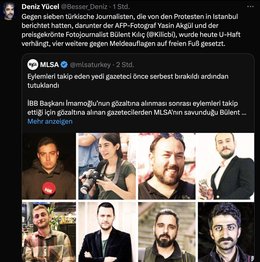 Deniz Yüzel («Die Welt») zur Verhaftung...