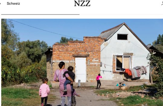Die aus der Ukraine geflohenen Roma «profitieren vom Schutzstatus S»: Aufmachung des vom Presserat gerügten NZZ-Artikels vom 10. Februar 2024... (Bild: Screenshot nzz.ch)