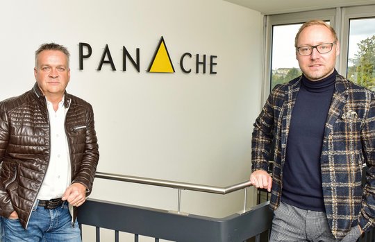 Roy Schläfli (l.), seit 20 Jahren Inhaber der Werbeagentur Panache, und Mike Dähler, seit Oktober Geschäftsführer der IMS Sport AG...