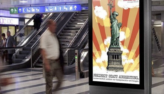 Die Studie belegt, dass das Plakat ein bedeutendes Element der Wirtschafts-, Informations- und Meinungsfreiheit ist...      (Screenshot Webseite AWS)