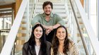 Der neue Wirtschaftschef Silvan Haenni und Lea Sulzberger (l.), neue Leiterin Socia Media, sowie Lucrezia Steiner, Leiterin Digital Distribution...   (Bild 20min/Marco Zangger, zVg)