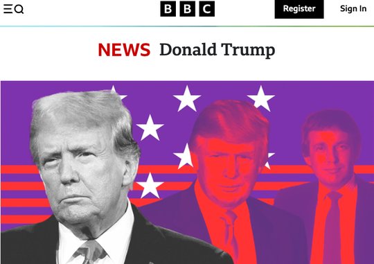 Der US-Präsident hat seine Monster-Klage nur wenige Stunden vor der Überprüfung der BBC-Charta eingereicht... (Bild: Screenshot KR)