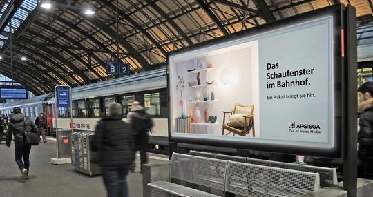 Ein Plakat der APG|SGA am Bahnhof St. Gallen... (Bild zVg)
