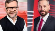 Peter Düggeli (links) und Mario Grossniklaus wagen sich an die Flaggschiffe von SRF... (Bild: SRF)