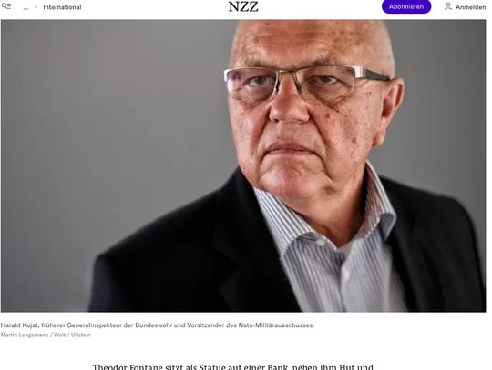 Der ehemalige deutsche Nato-General muss sich von der NZZ die Bezeichnung «Putin-Versteher» gefallen lassen... (Bild: Screenshot KR)