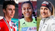 Die Nachwuchs-Spitzensportler Anja Weber, Audrey Werro und Jan Christen treten im Online-Voting gegeneinander an. (Bild SRF)