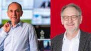 Der CEO der TX Group, Pietro Supino (l.), gibt überraschend seinen Verleger-Präsidentenposten ab: Das Präsidium schlägt Andrea Masüger als Nachfolger vor...       (Bild VSM)