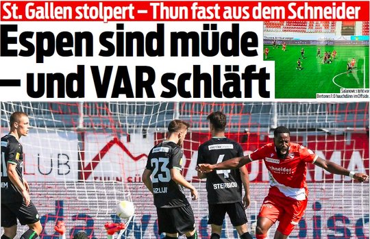 Nachdem der «Blick» mit dem FC Thun und dem Schiedsrichter hart ins Gericht gegangen ist, überrascht das Korrigendum umso mehr...