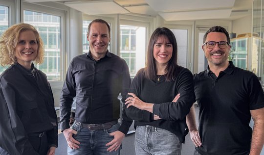 Das Team mit Isabelle Sailer, Oliver Frommenwiler, Carol Vanhoutéghem und Tobias Gläser (v.l., Bild zVg)