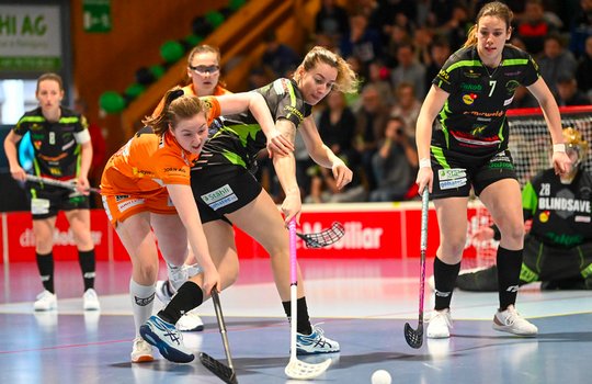 Die Skorpion Emmental Zollbrück gewannen gegen Piranha Chur 4:3 nach Penaltyschiessen – fürs Resultat übernimmt die «Berner Zeitung» keine Garantie. (Bild © UHV Skorpion)