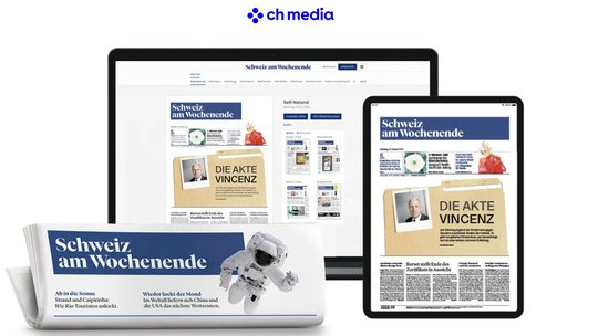 Die Gesamtausgabe der «Schweiz am Wochenende» mit Replica stieg auf 1'043'000 Personen in der MACH Basic 2025-2...