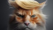 Genau, richtig gesehen: ein Kater mit Trumps blonder Schmalzlocke. (Bild zVg)