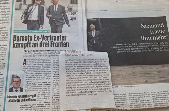Zwei Tage nach der GPK-Präsentation scheint das Thema an den Rand gedrängt... (Bild: Klein Report/Beni Frenkel)
