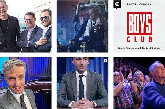 Jan Böhmermann hat mit Spotify einen Podcast zum Thema Axel Springer produziert...          (Screenshot Ankündigung)
