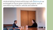 Neben Gesprächen über Umwelt und Industrie hat Emmanuel Macron bei seinem Treffen Elon Musk auch klar gemacht, was für Twitter auf dem Spiel stehen könnte...   (Bild: Twitter)