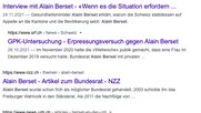 Eine Abgeltung journalistischer «Snippets» hält der Bundesrat für «grundsätzlich berechtigt». (Bild Screenshot Google)