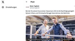 Villars und Renggli neue Chefs… (X/Bieler T.)