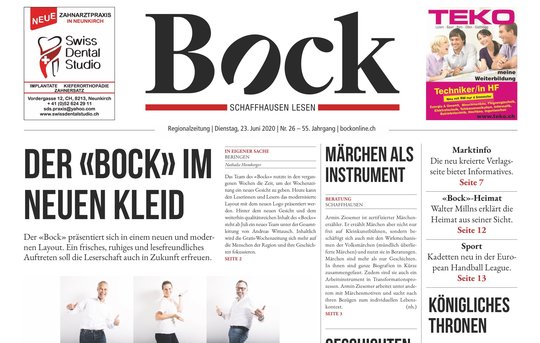 Nach Statutenänderung verpasst die Verlag Bock AG der Wochenzeitung mit neuem Team einen Relaunch...