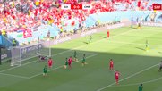 Nur 777'000 TV-Zuschauer jubelten in der Deutschschweiz beim Siegestreffer von Breel Embolo kurz nach der Pause. (Screenshot SRF)