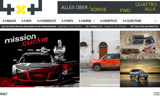 4x4, Allrad, 4MATIC, 4MOTION, 4WD, Xdrive: «4x4Schweiz.ch» seit 1. August online