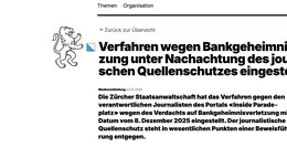 DieZurcherStaatsanwaltschafthatVerfahrengegenInsideparaeplatzeingestelltberichtetKleinReport