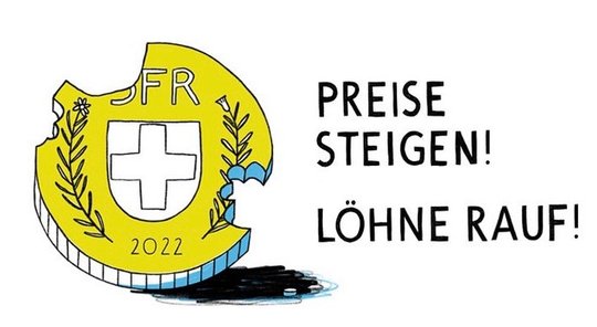 An die börsenkotierte TX Group und CH Media richtet Syndicom die Aufforderung: «Bei substanziellen generellen Lohnmassnahmen nicht weiter abseits zu stehen»...    (Zeichnung © Syndicom)