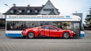 Ruf Lanz machte die Elektrobusse zum Werbeträger in eigener Sache...            (Sujet: Ruf Lanz)