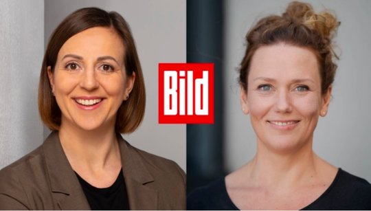 Rückkehr: Maike Klebl und Kati Degenhardt (r.) arbeiten neu in der Chefredaktion der «Bild»... (Bild zVg)