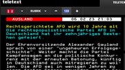 Korrigierte Schlagzeile: In der Redaktion gibt es die «interne Regelung», die AfD als «rechtspopulistisch» oder «rechtsgerichtet» zu bezeichnen. (Bild Screenshot Teletext)