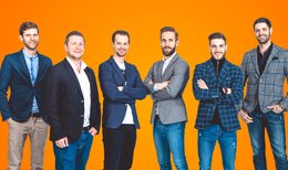 Das sechsköpfige Gründerteam von Retailme