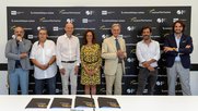 Wollen zusammenspannen: Jonah A. Nazzaro (künstlerischer Direktor), Frédéric Maire (Kulturjournalist), Francesco Lurati und Monica Duca Widmer (USI), Marco Solari (Festival), Mario Timbal (RSI), Raphaël Brunschwig (Geschäftsführer Festival)...          