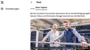 Villars und Renggli neue Chefs… (X/Bieler T.)